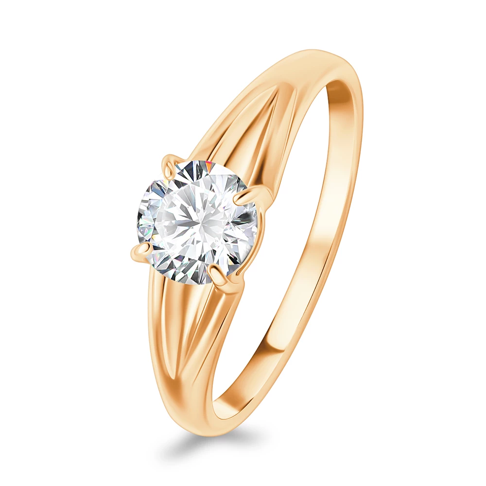 Кольцо с фианитом из серебра 925 пробы Кольцо с фианитом из серебра 925 пробы