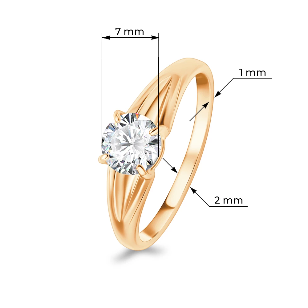 Кольцо с фианитом из серебра 925 пробы Кольцо с фианитом из серебра 925 пробы