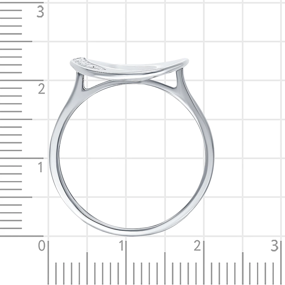 Кольцо с фианитами из серебра 925 пробы 3