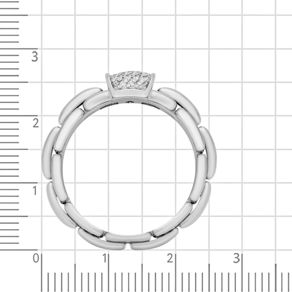 Кольцо с фианитами из серебра 925 пробы 3
