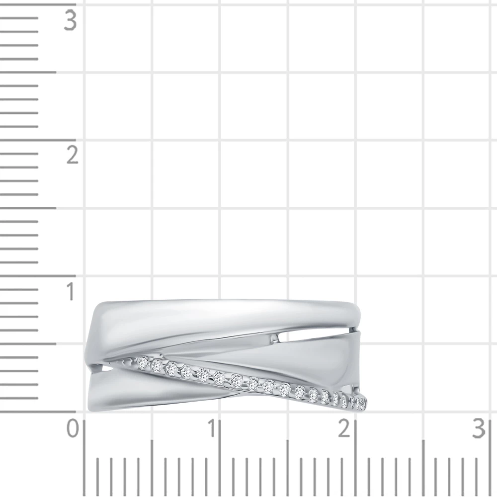 Кольцо с фианитами из серебра 925 пробы 2