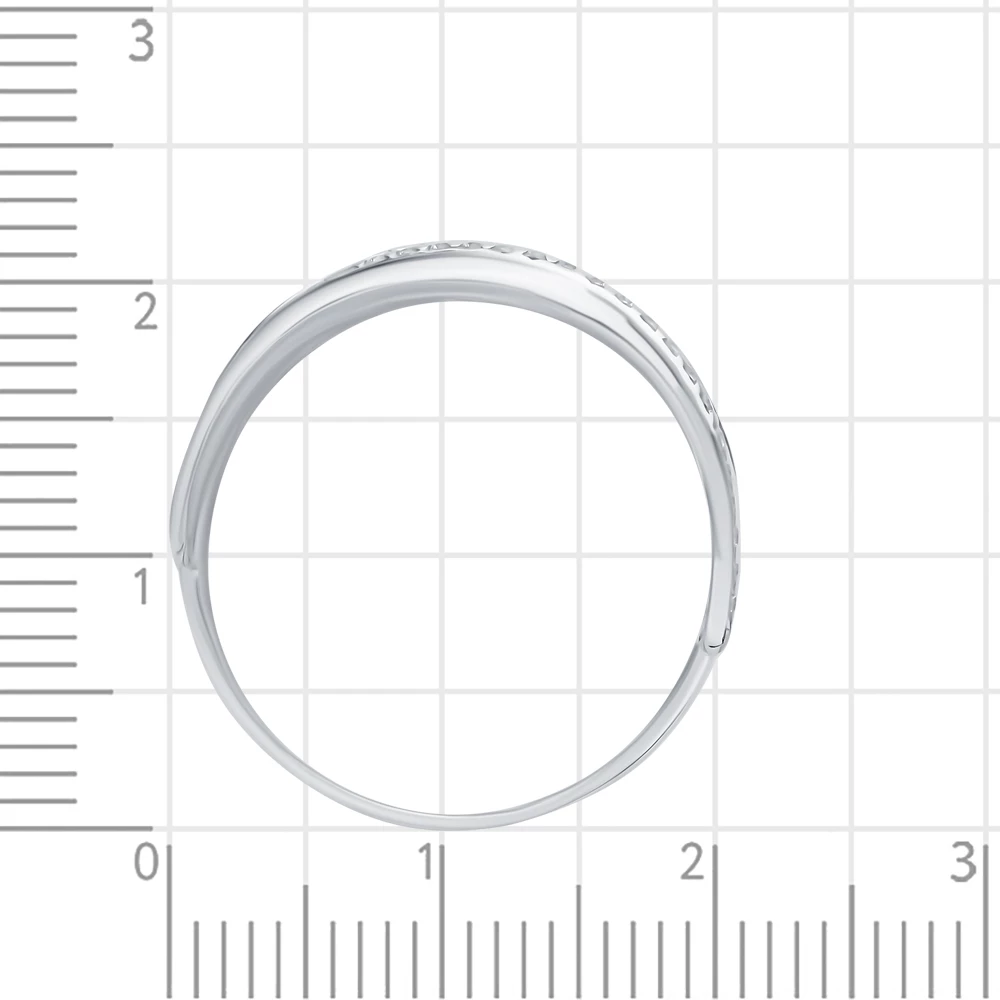 Кольцо с фианитами из серебра 925 пробы 3