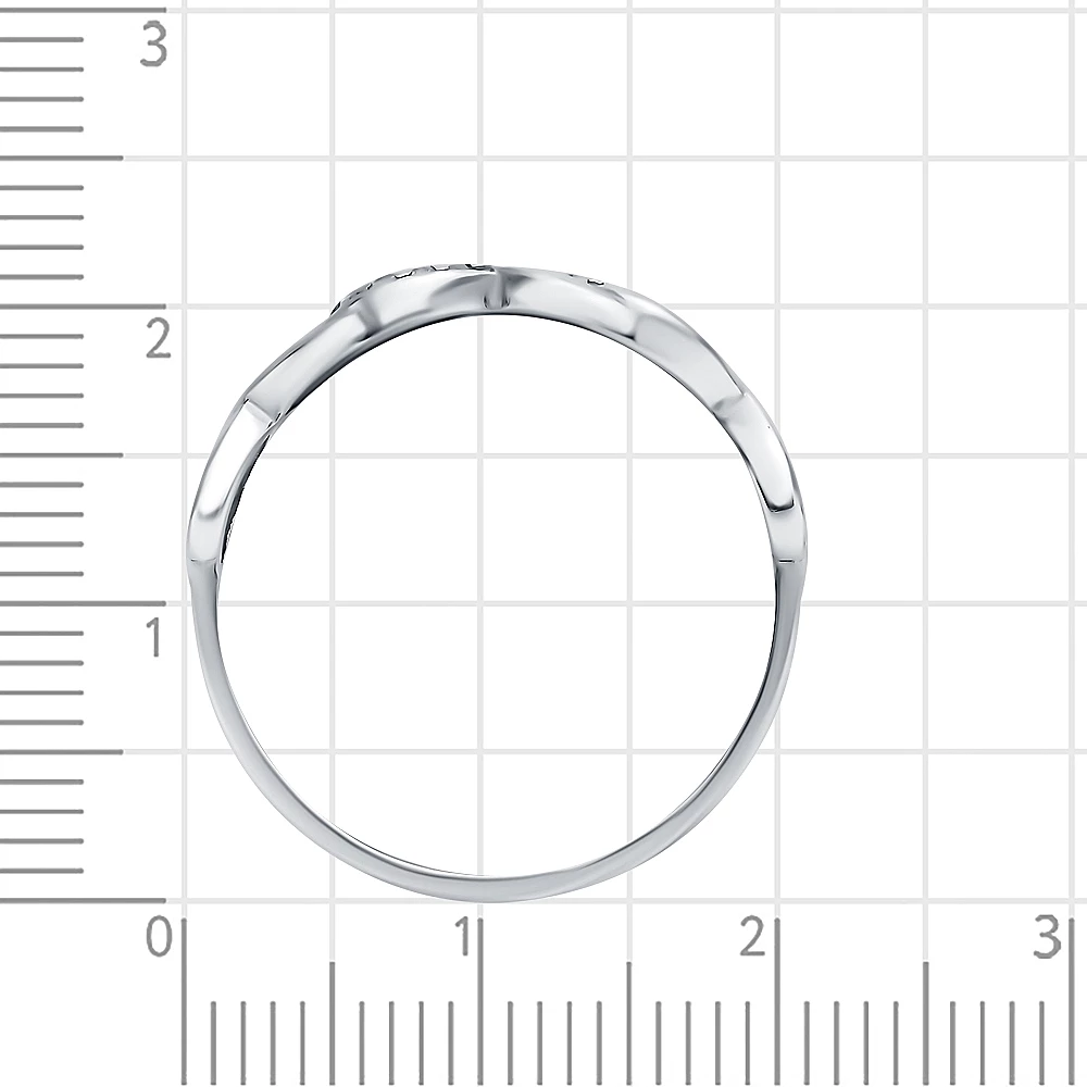 Кольцо с фианитами из серебра 925 пробы 3