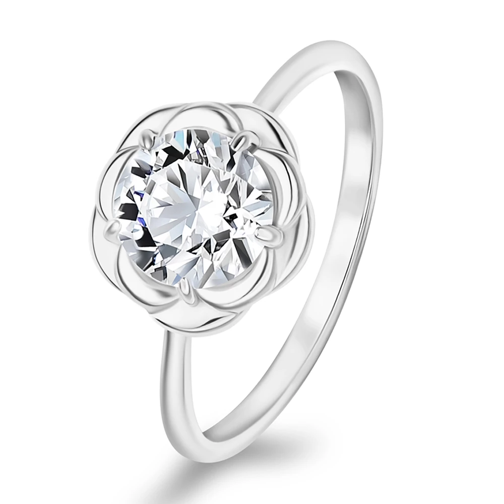 Кольцо с фианитом из серебра 925 пробы Кольцо с фианитом из серебра 925 пробы