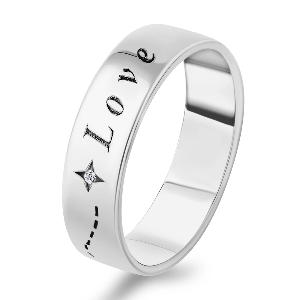 Кольцо с фианитом из серебра 925 пробы Кольцо с фианитом из серебра 925 пробы