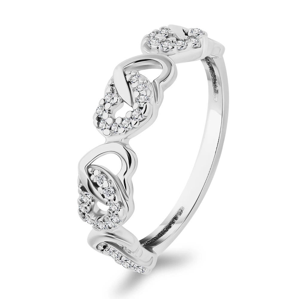 Кольцо с фианитами из серебра 925 пробы Кольцо с фианитами из серебра 925 пробы