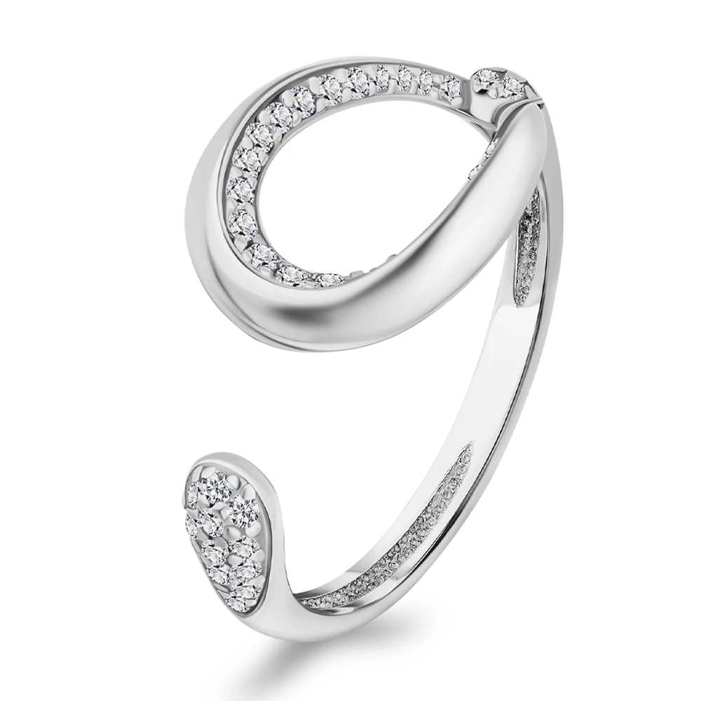 Кольцо с фианитами из серебра 925 пробы Кольцо с фианитами из серебра 925 пробы