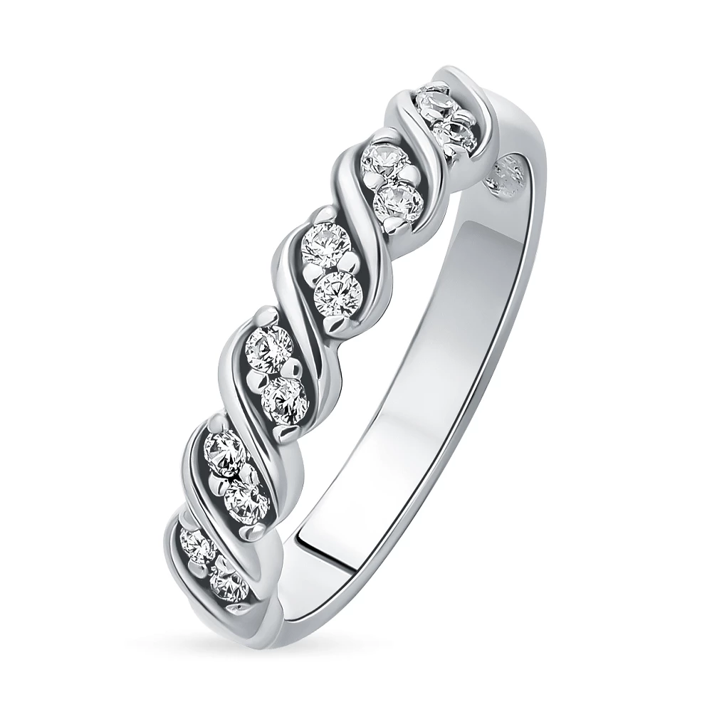 Кольцо с фианитами из серебра 925 пробы Кольцо с фианитами из серебра 925 пробы