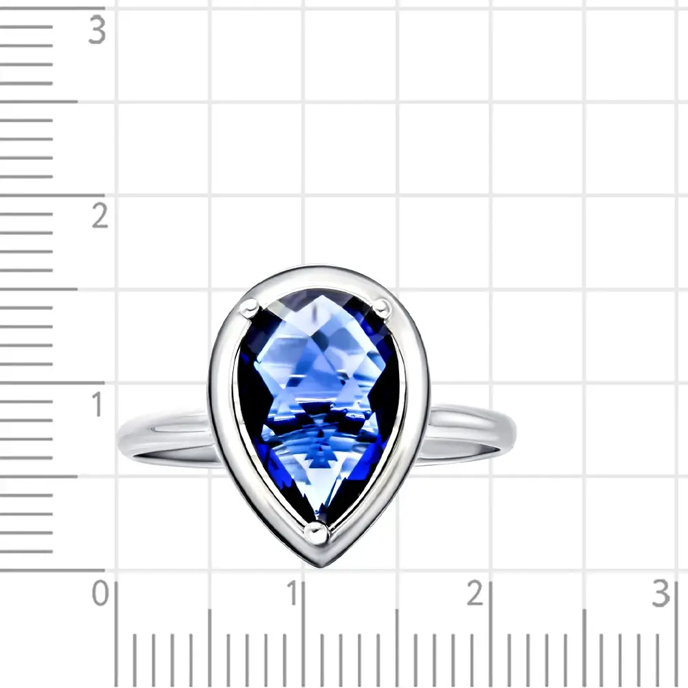 Кольцо с цирконом из серебра 925 пробы 3