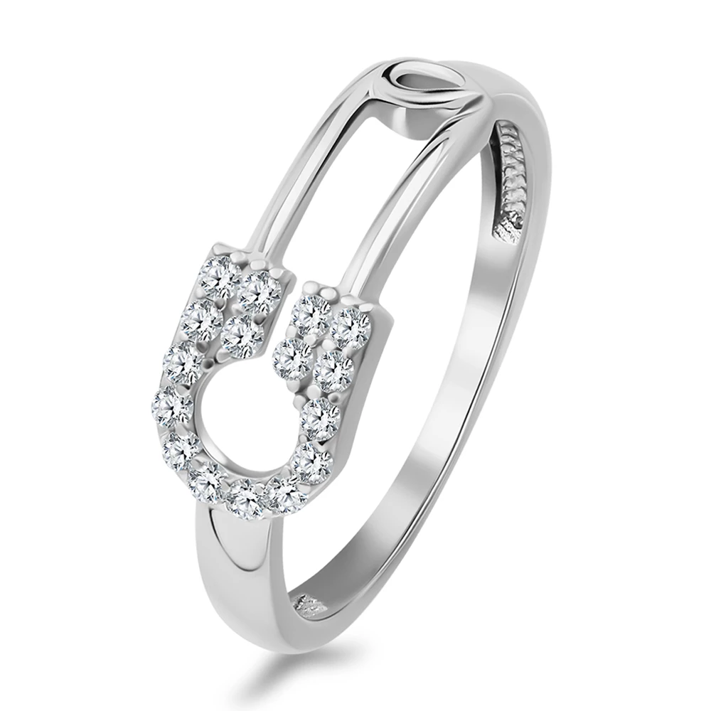 Кольцо с фианитами из серебра 925 пробы Кольцо с фианитами из серебра 925 пробы