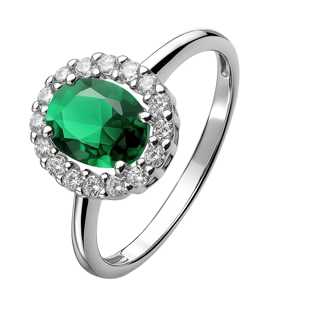 Кольцо с фианитами из серебра 925 пробы Кольцо с фианитами из серебра 925 пробы