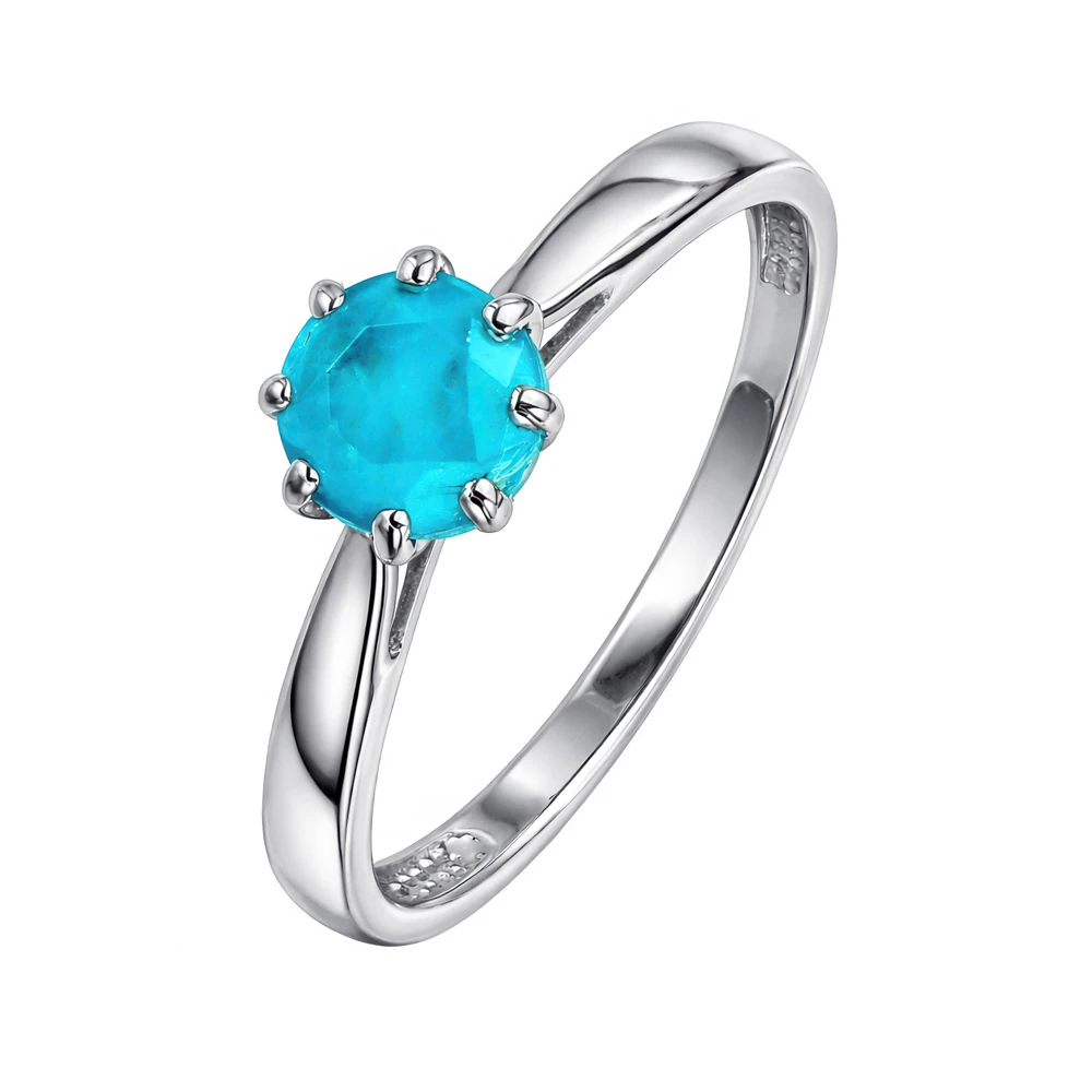 Кольцо с фианитом из серебра 925 пробы