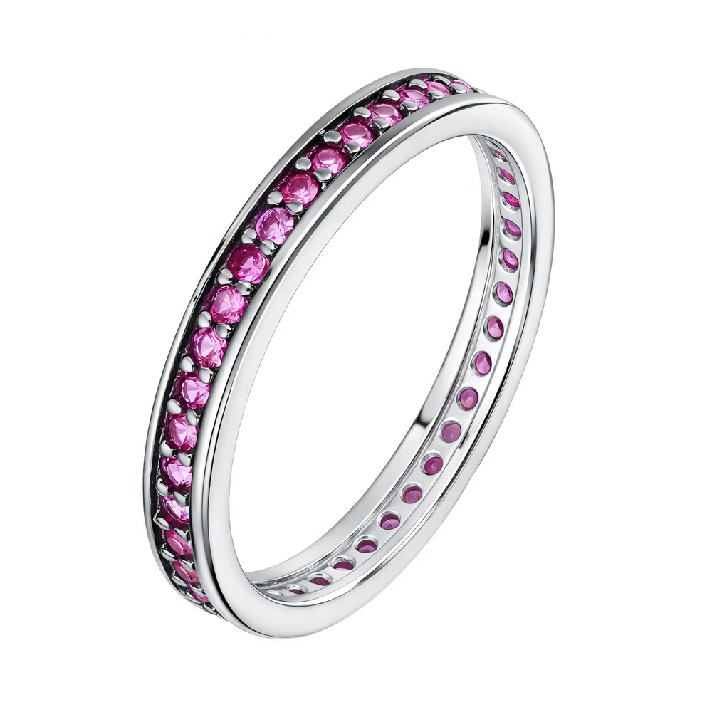 Кольцо с фианитами из серебра 925 пробы