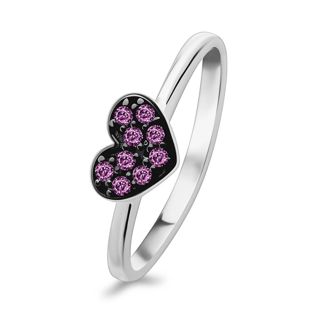 Кольцо с фианитами из серебра 925 пробы