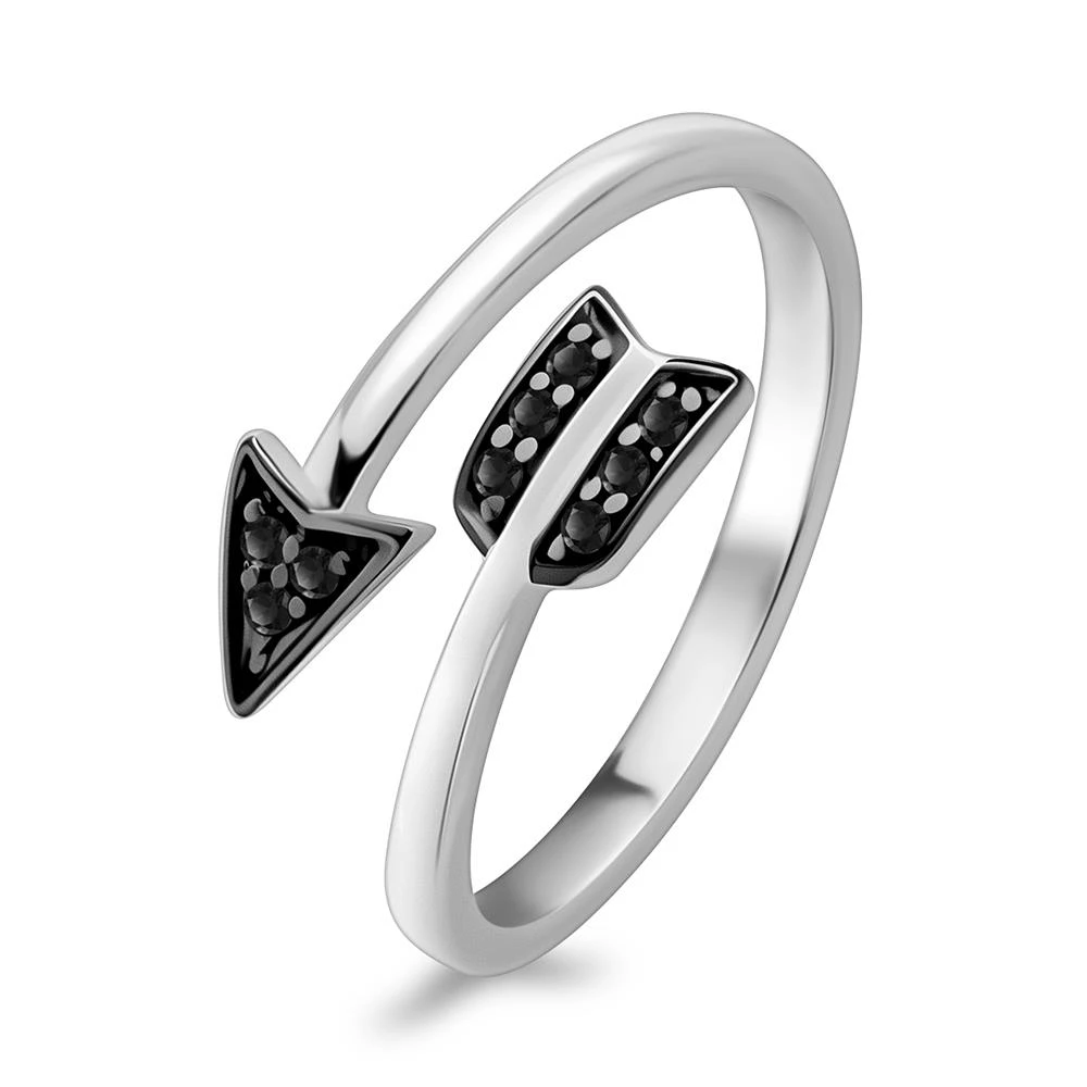 Кольцо с фианитами из серебра 925 пробы