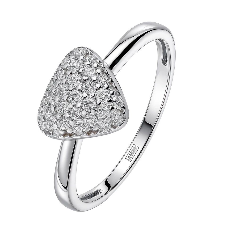 Кольцо с фианитами из серебра 925 пробы Кольцо с фианитами из серебра 925 пробы