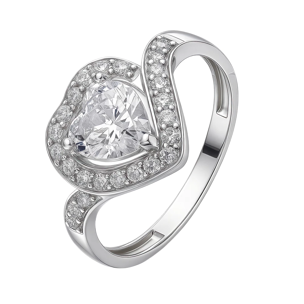 Кольцо с фианитами из серебра 925 пробы Кольцо с фианитами из серебра 925 пробы