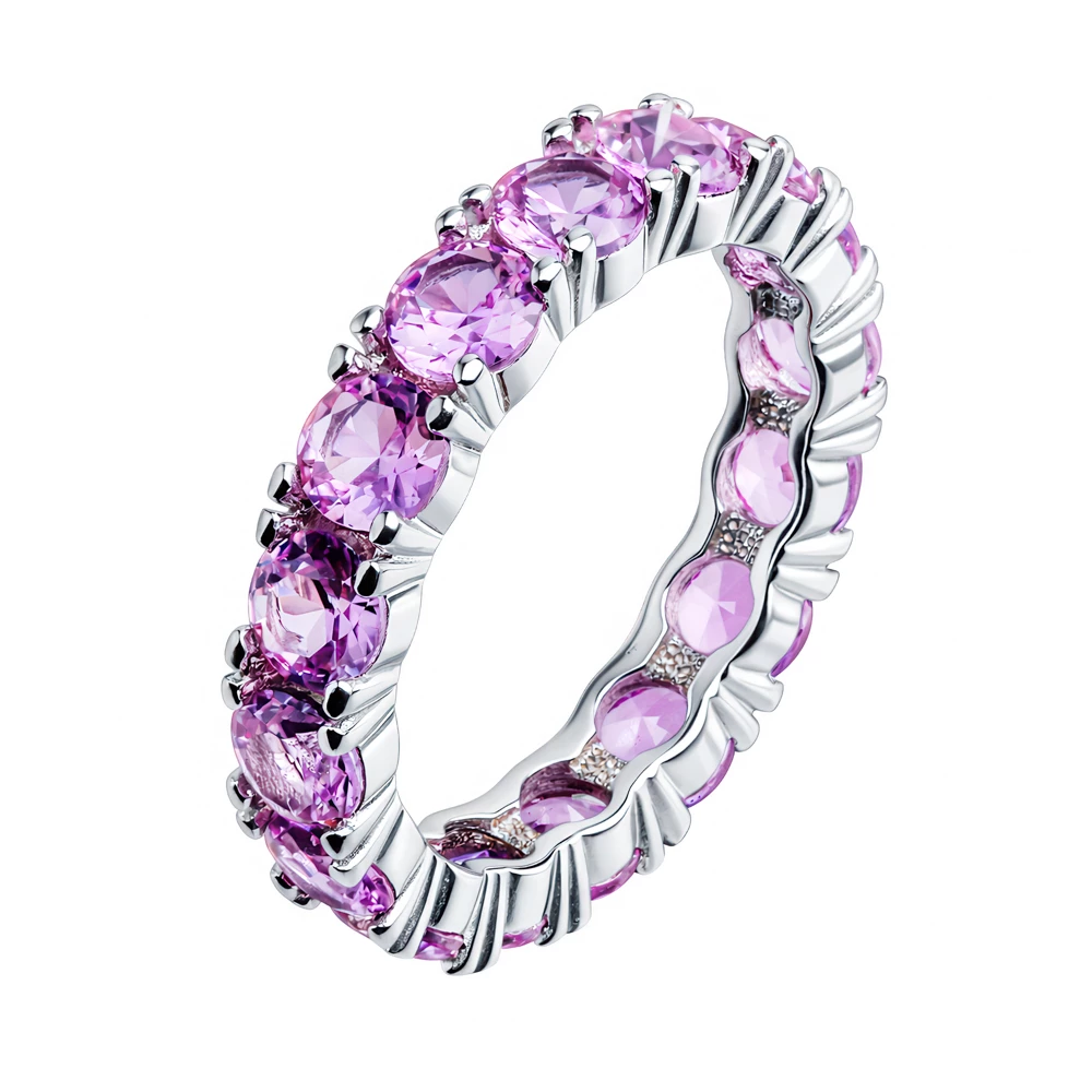 Кольцо с фианитами из серебра 925 пробы