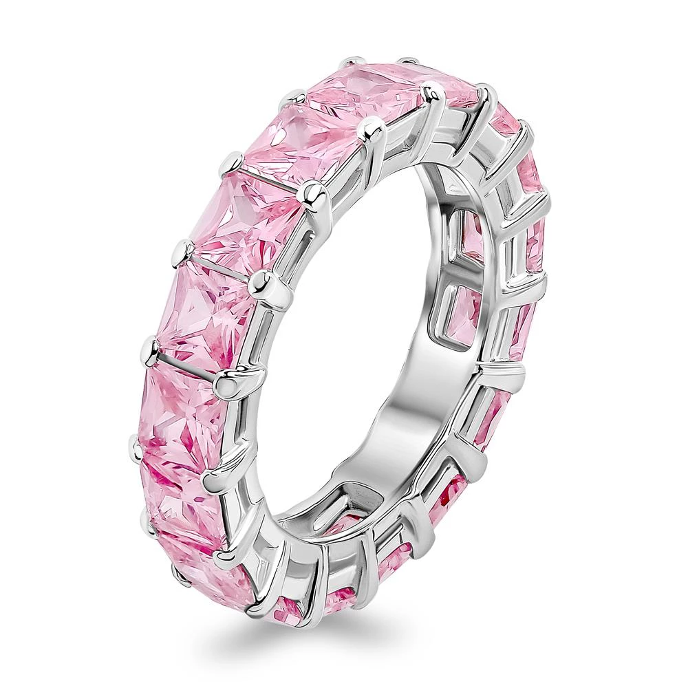 Кольцо с фианитами из серебра 925 пробы