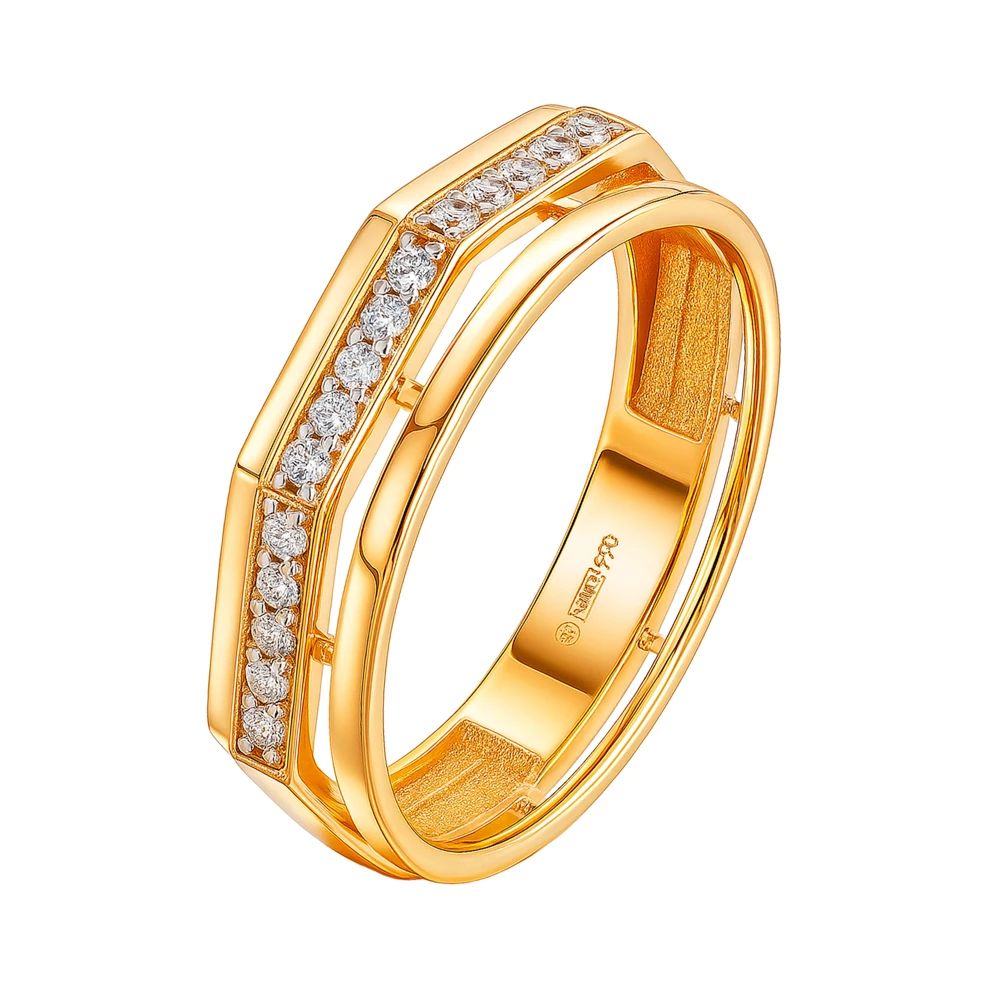 Кольцо с фианитами из серебра 925 пробы Кольцо с фианитами из серебра 925 пробы