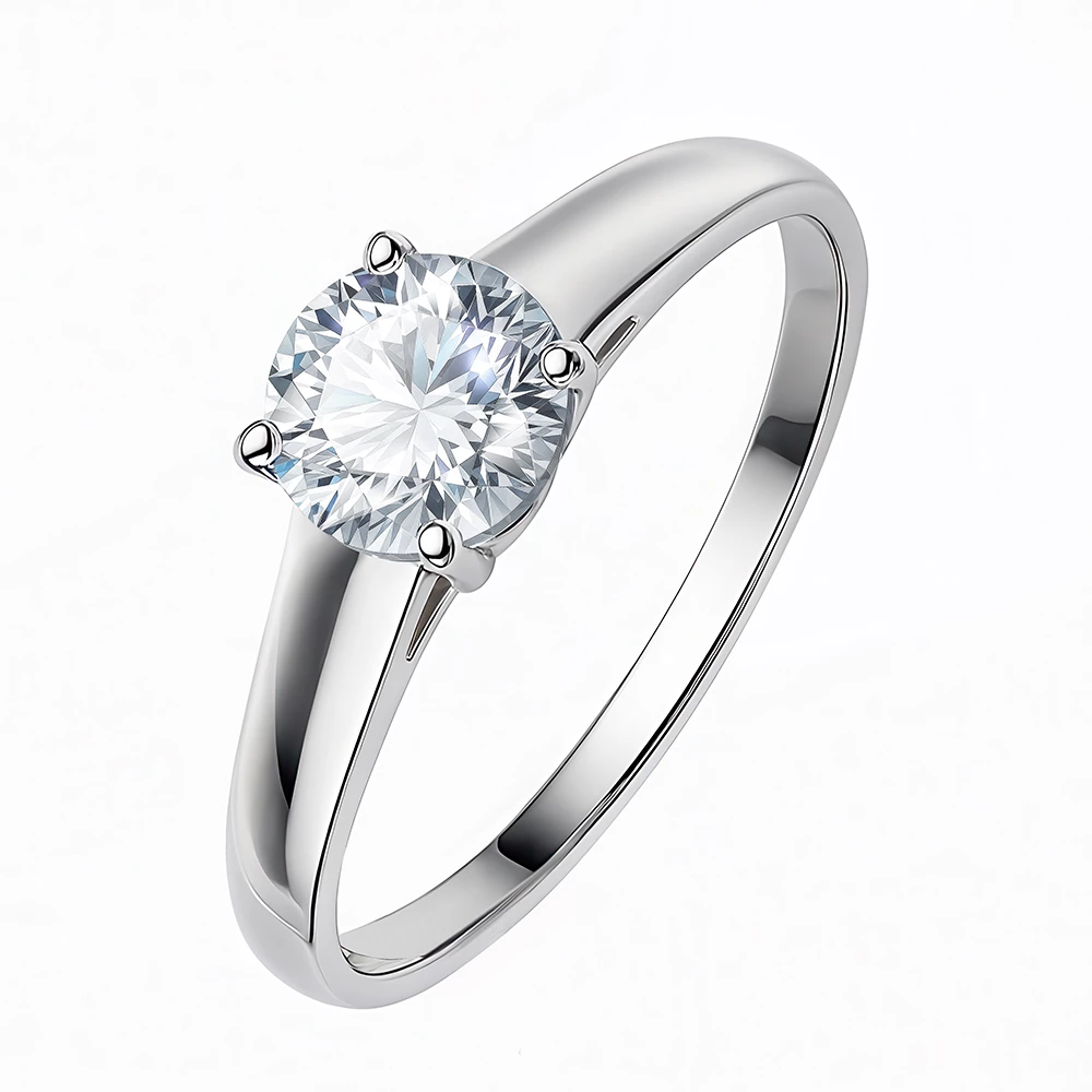 Кольцо с фианитами из серебра 925 пробы