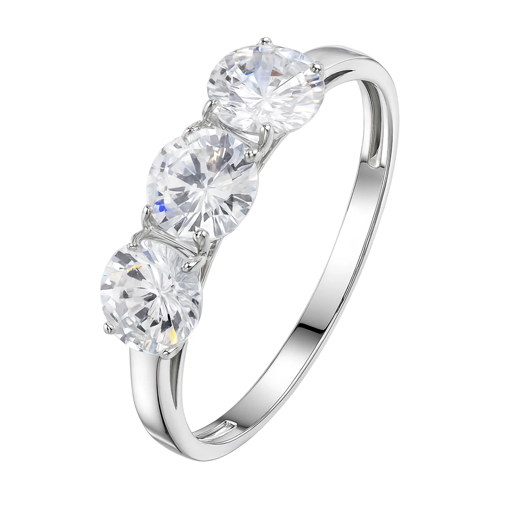 Кольцо с фианитами из серебра 925 пробы Кольцо с фианитами из серебра 925 пробы