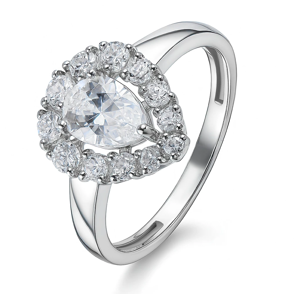 Кольцо с фианитами из серебра 925 пробы Кольцо с фианитами из серебра 925 пробы