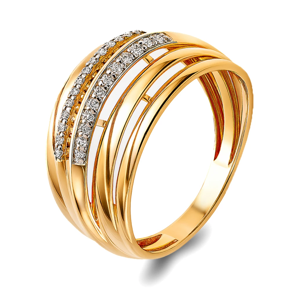 Кольцо с фианитами из серебра 925 пробы Кольцо с фианитами из серебра 925 пробы