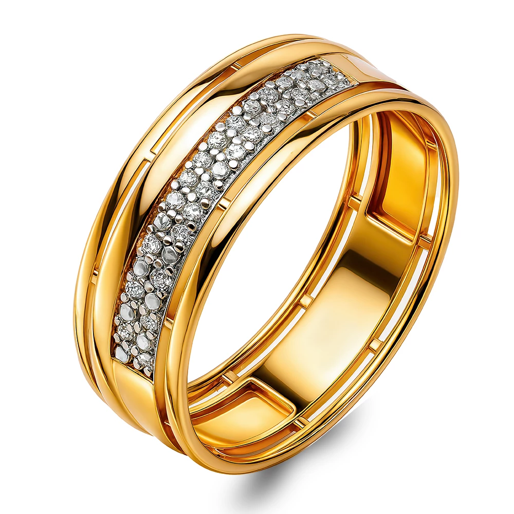 Кольцо с фианитами из серебра 925 пробы Кольцо с фианитами из серебра 925 пробы