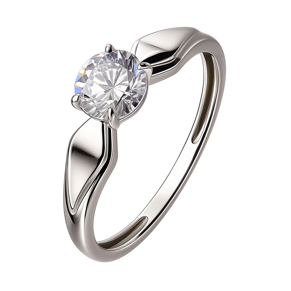 Кольцо с фианитом из серебра 925 пробы Кольцо с фианитом из серебра 925 пробы