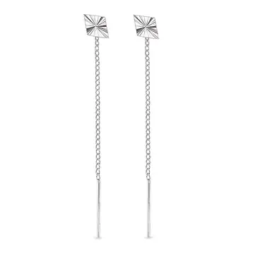Серьги-продевки из серебра 925 пробы