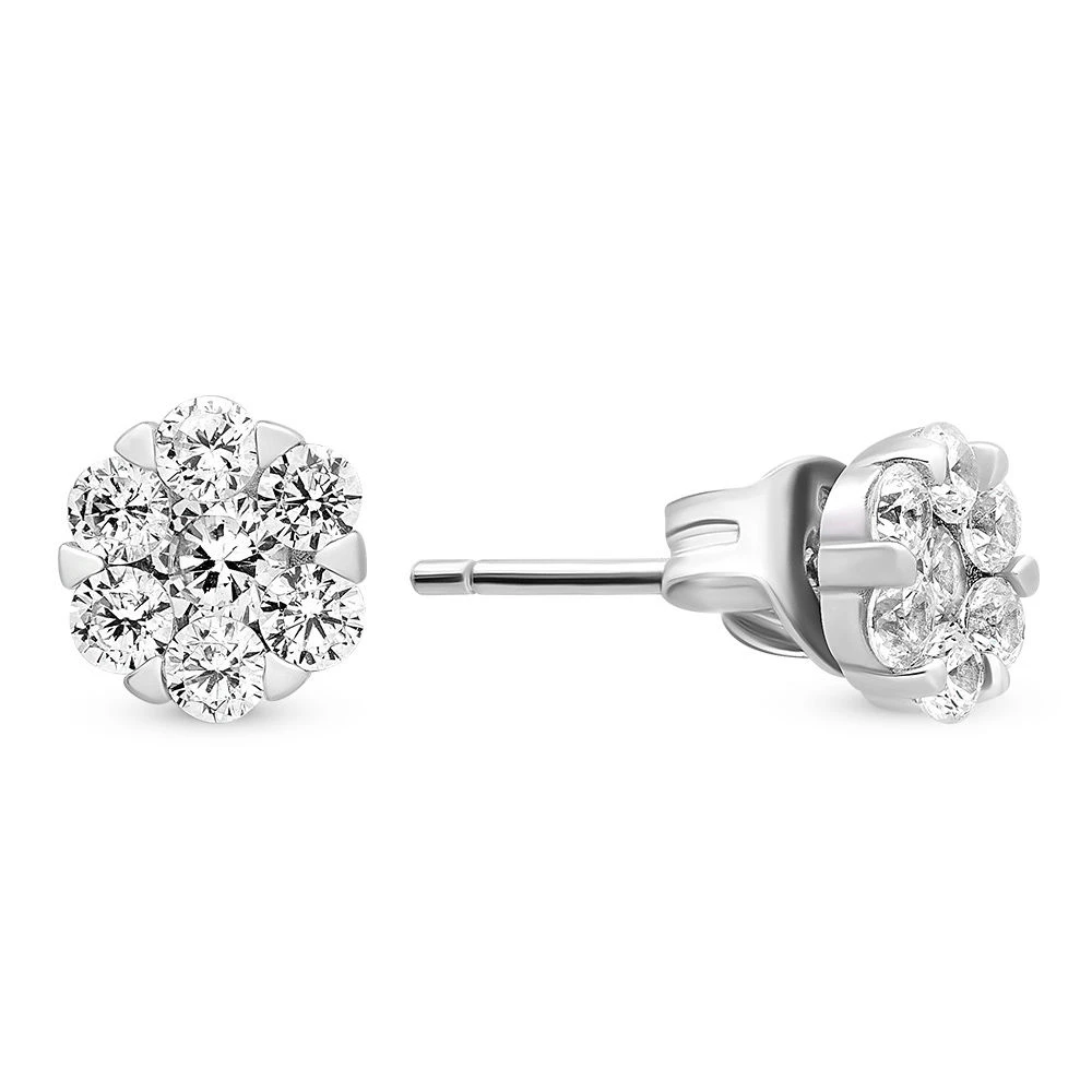Серьги с фианитами из серебра 925 пробы 1