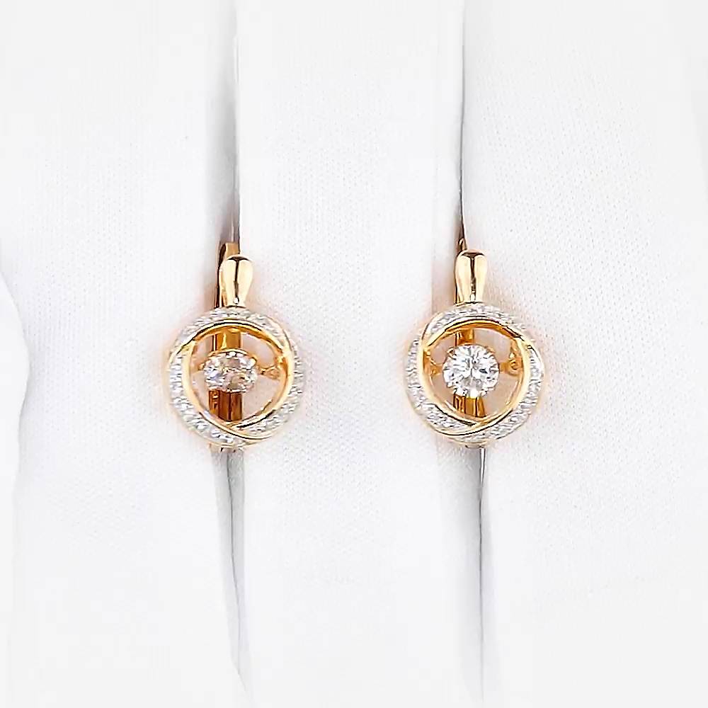 Серьги с фианитами из серебра 925 пробы 1