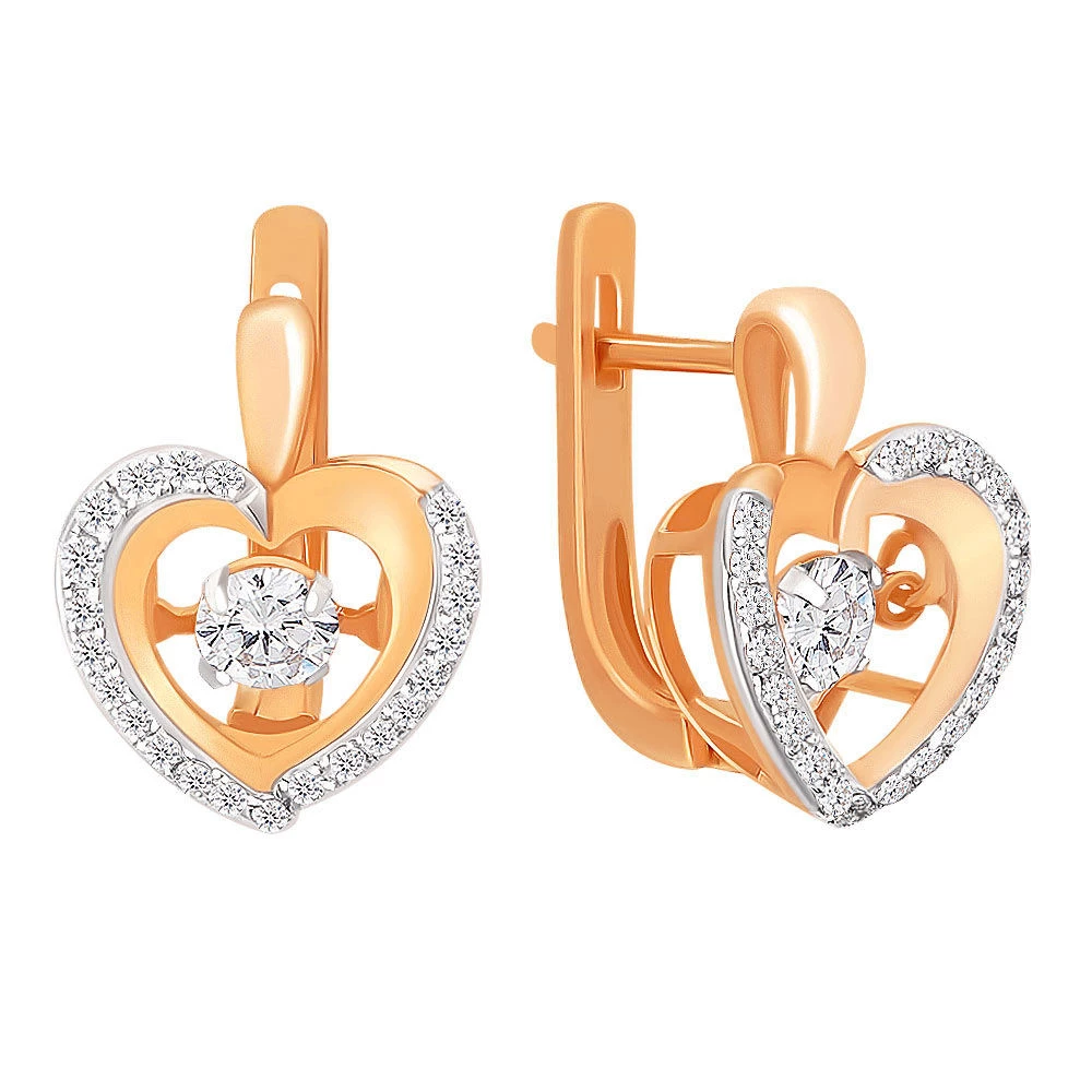 Серьги с фианитами из серебра 925 пробы 2