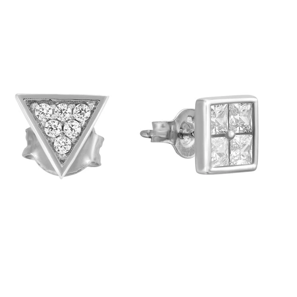 Серьги с фианитами из серебра 925 пробы 1