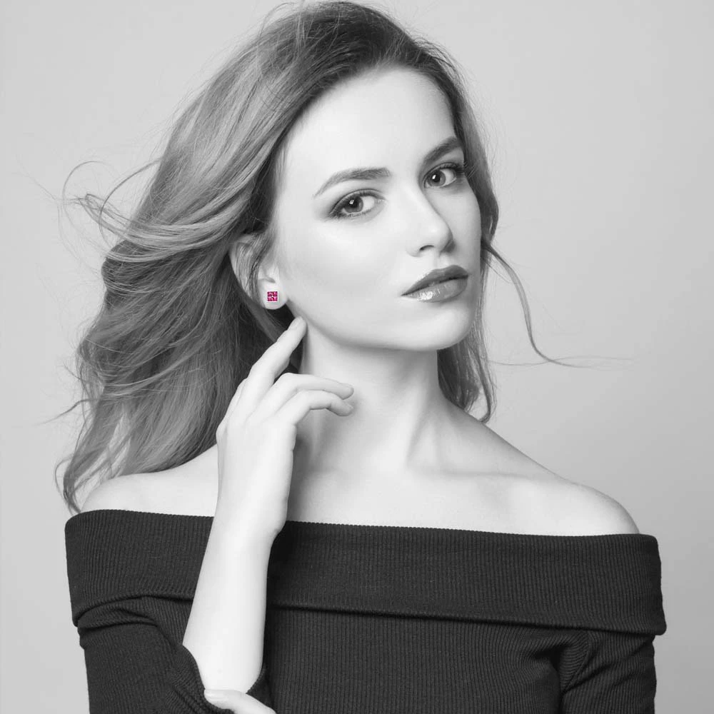 Серьги с фианитами из серебра 925 пробы 2