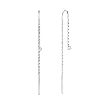 Серьги с фианитами из серебра 925 пробы