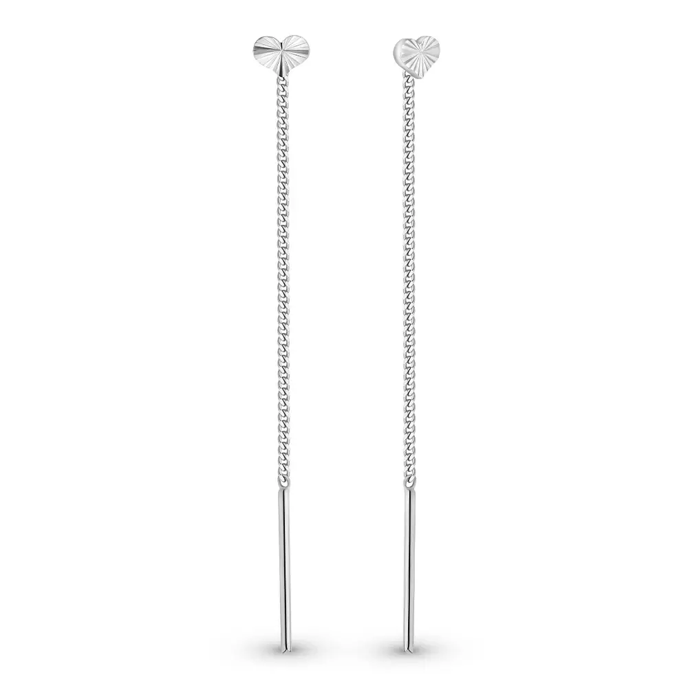 Серьги-продевки из серебра 925 пробы