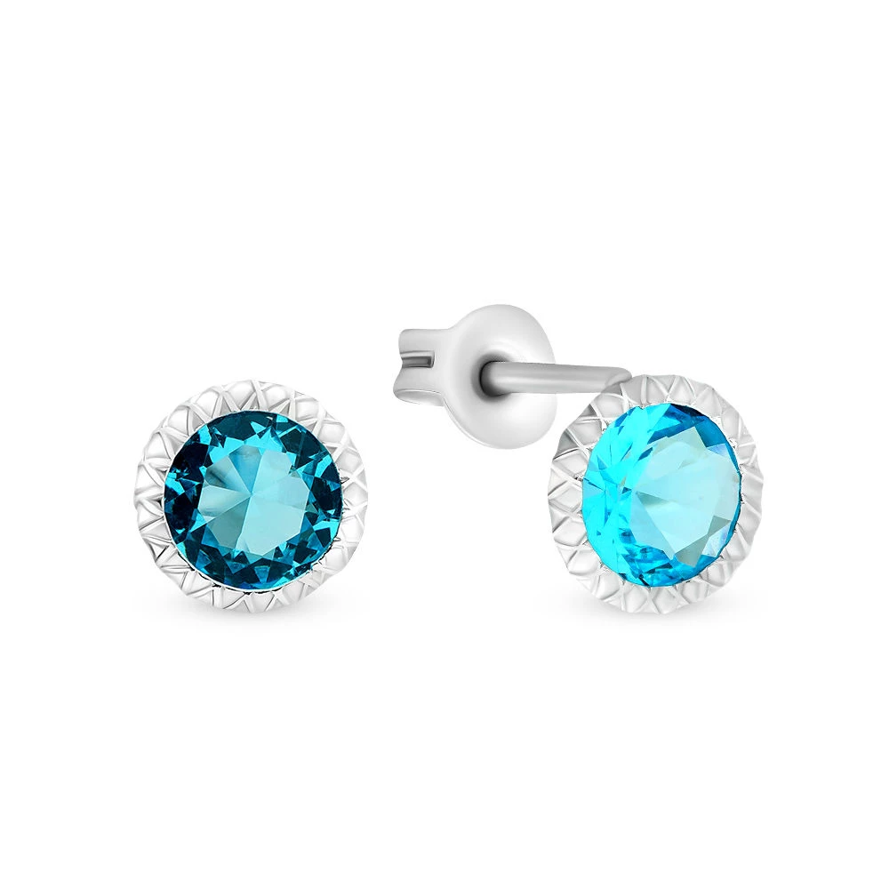 Серьги с фианитами из серебра 925 пробы 1
