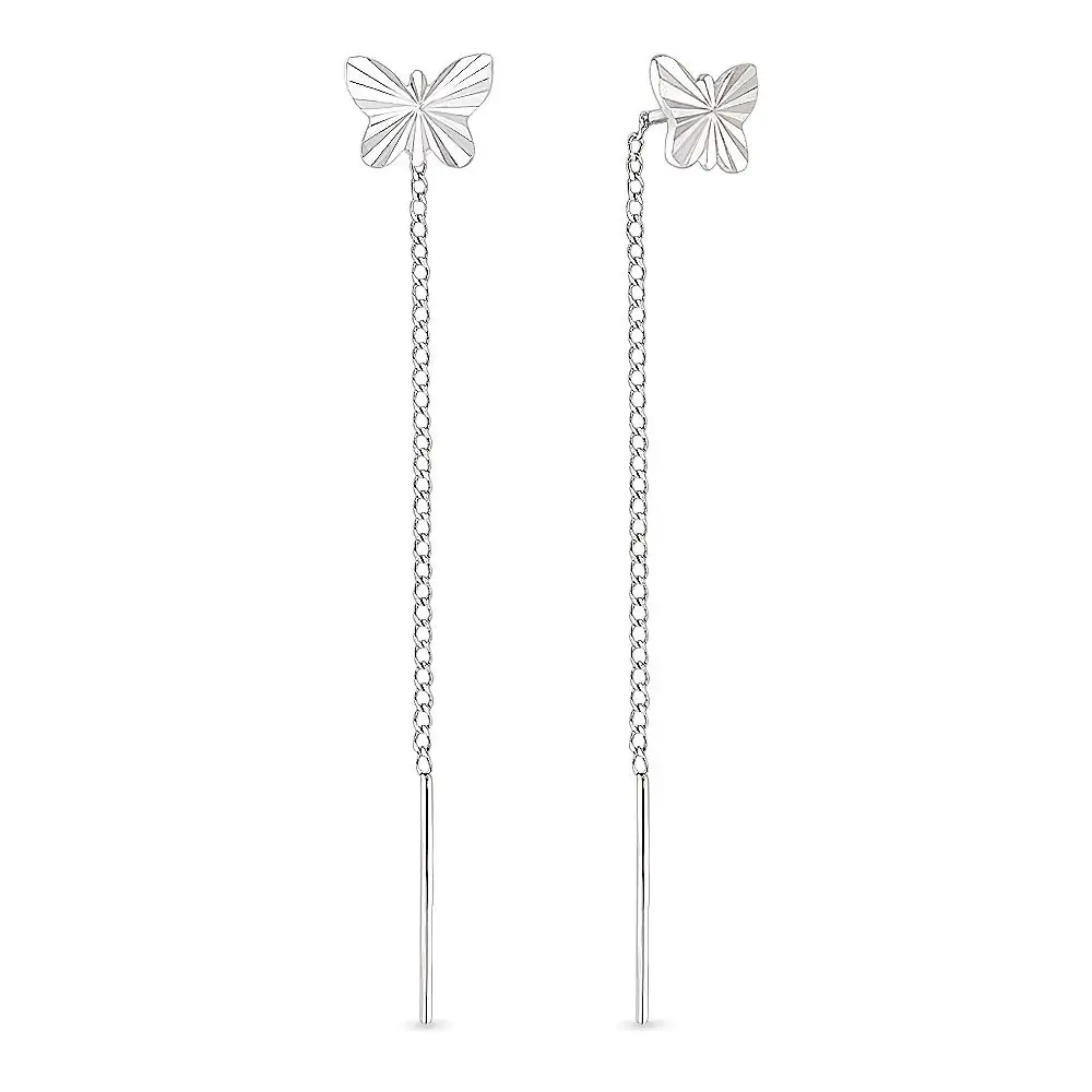 Серьги-продевки из серебра 925 пробы