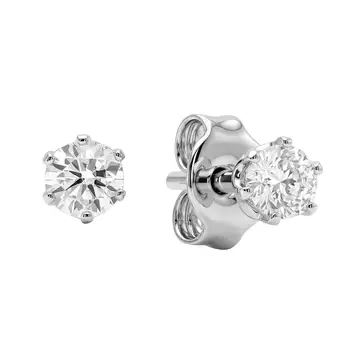Серьги с фианитами из серебра 925 пробы