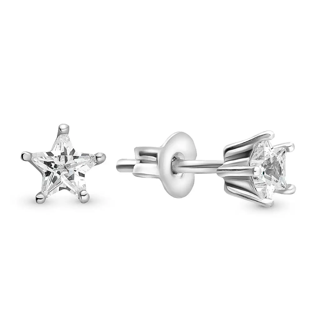Серьги с фианитами из серебра 925 пробы 1