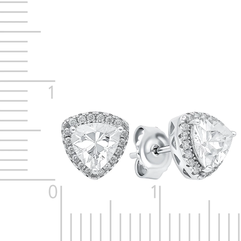 Серьги с цирконами из серебра 925 пробы 2