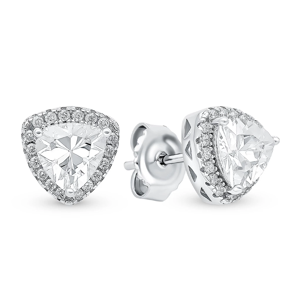 Серьги с цирконами из серебра 925 пробы 1