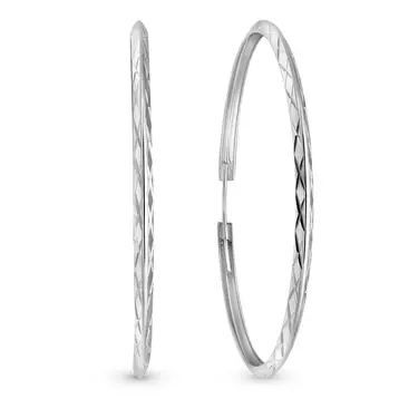 Серьги конго из серебра 925 пробы