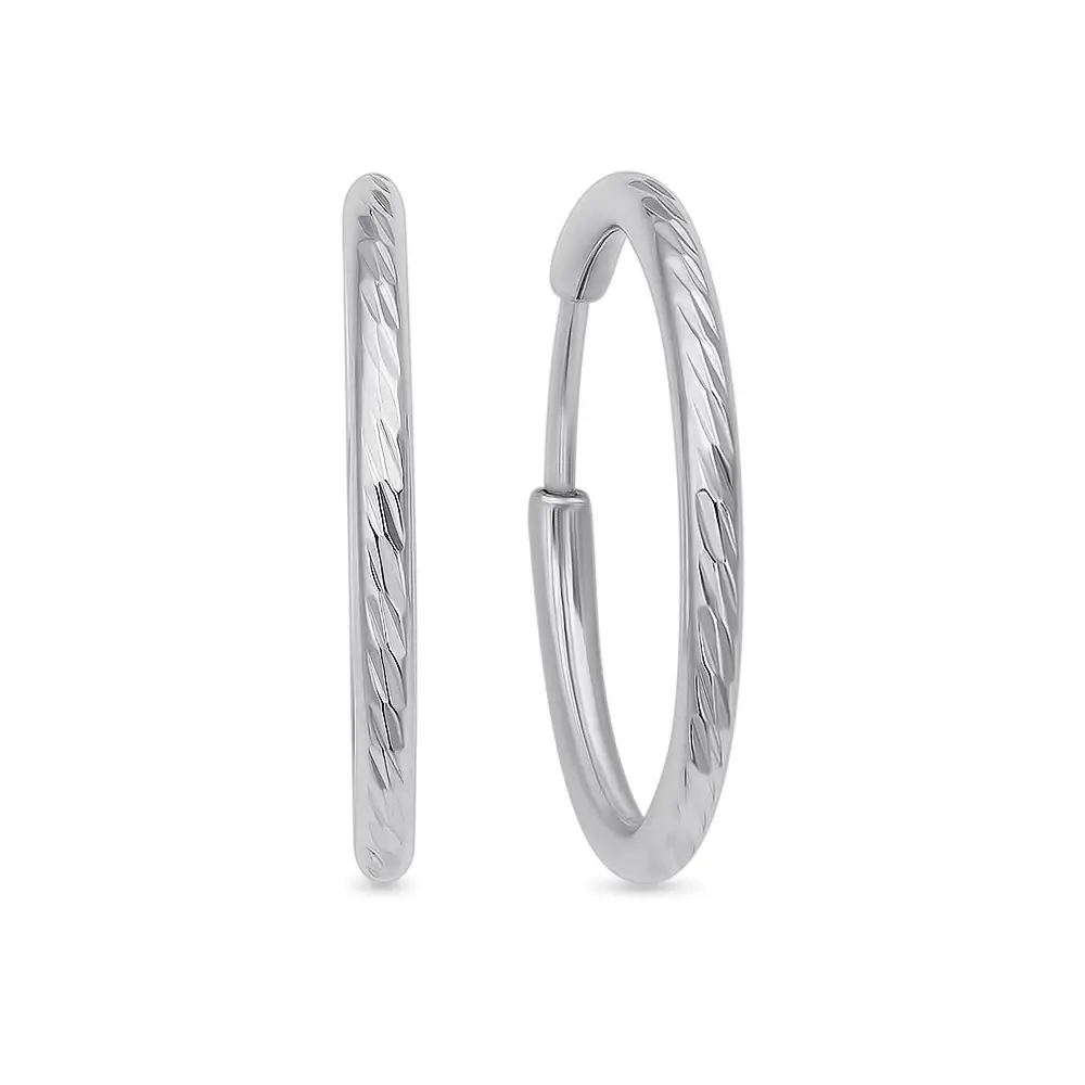 Серьги конго из серебра 925 пробы