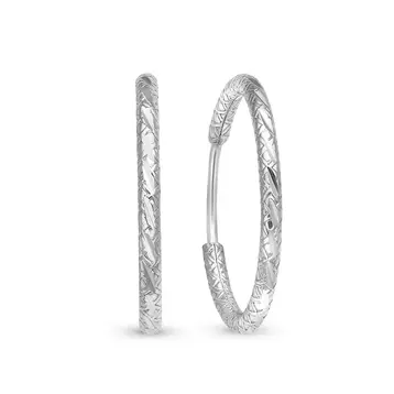 Серьги конго из серебра 925 пробы