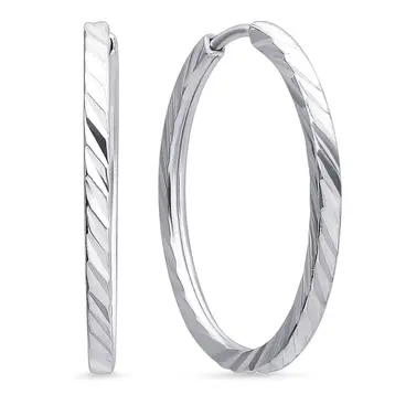 Серьги конго из серебра 925 пробы