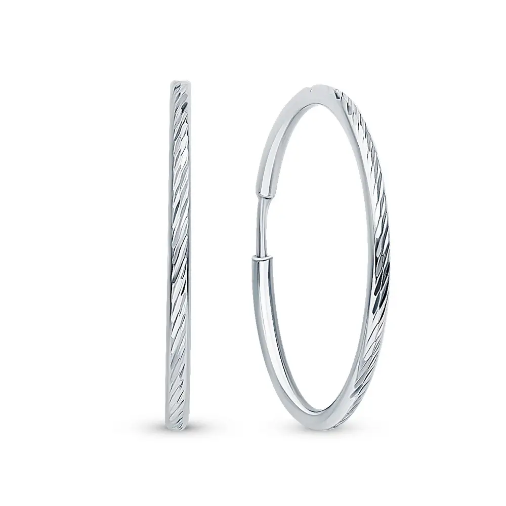 Серьги конго из серебра 925 пробы