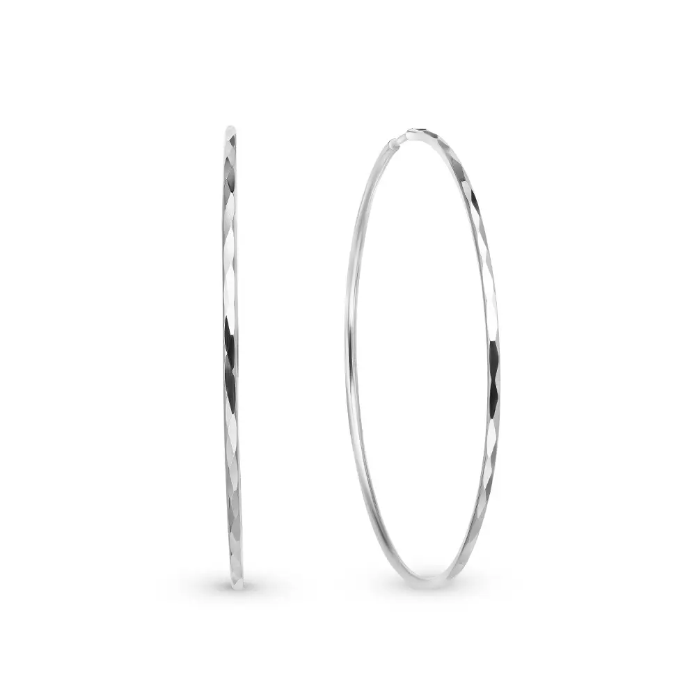 Серьги конго из серебра 925 пробы